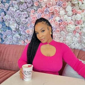 Vibrant Pink Cut-Out Sweater